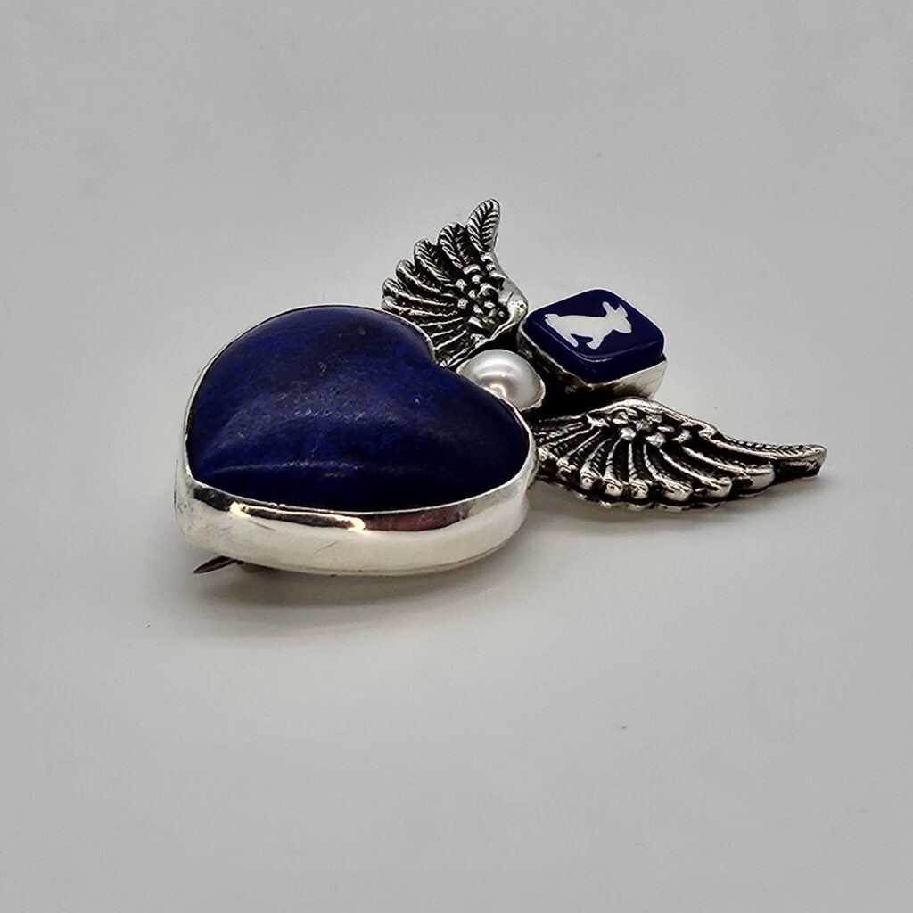 Richard Marquis Rabit, Lapis and Pearl PIn