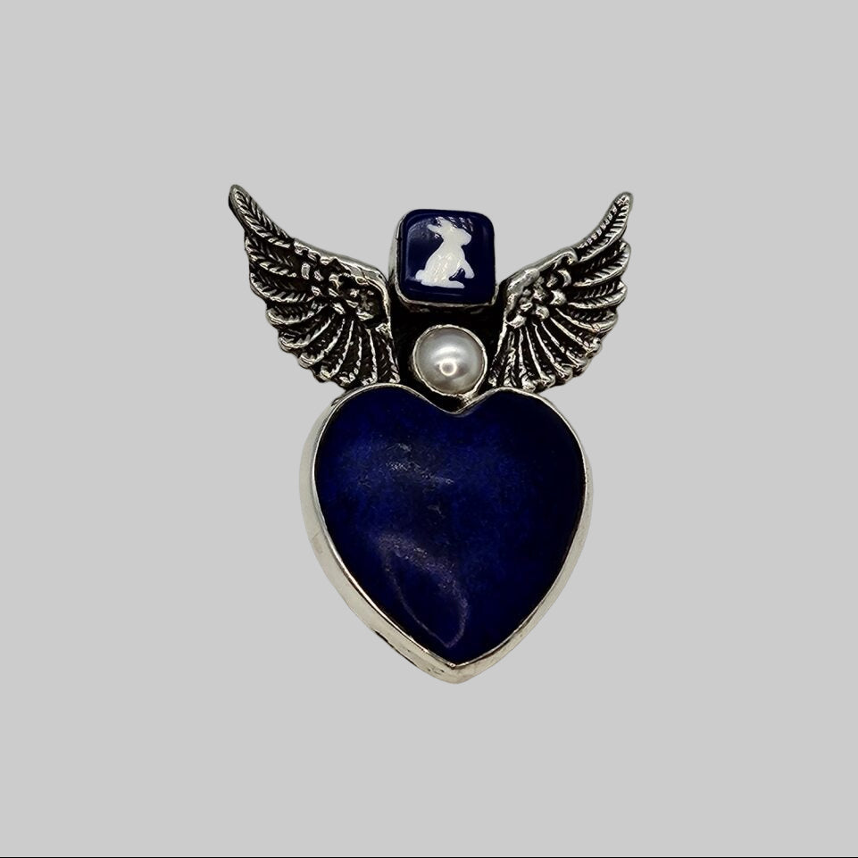 Richard Marquis Rabit, Lapis and Pearl PIn