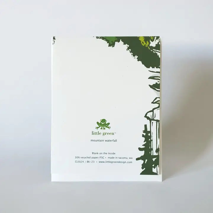 Mountain Waterfall Landscape Fine Art Blank Notecard