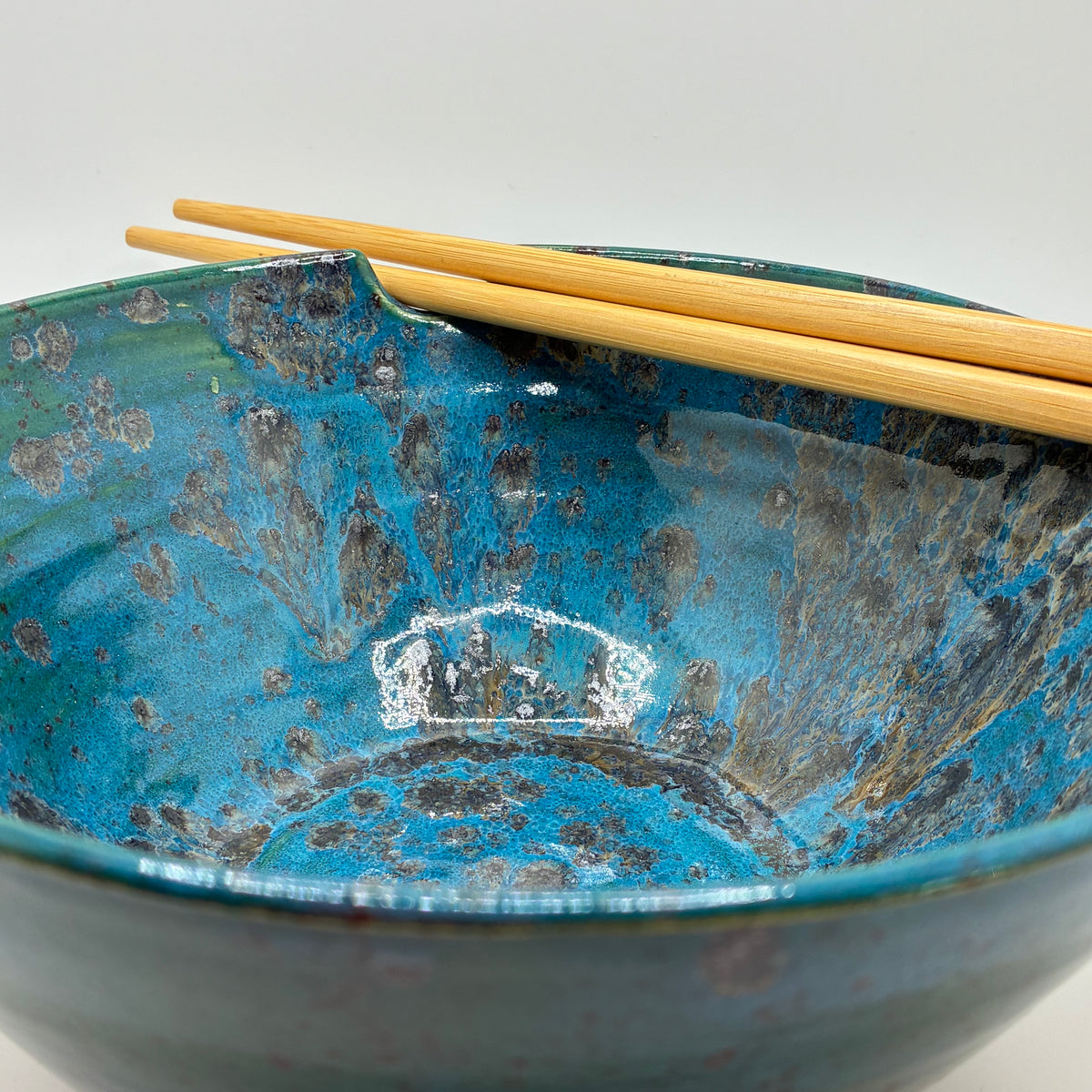 Ceramic Noodle Bowl + Chopsticks
