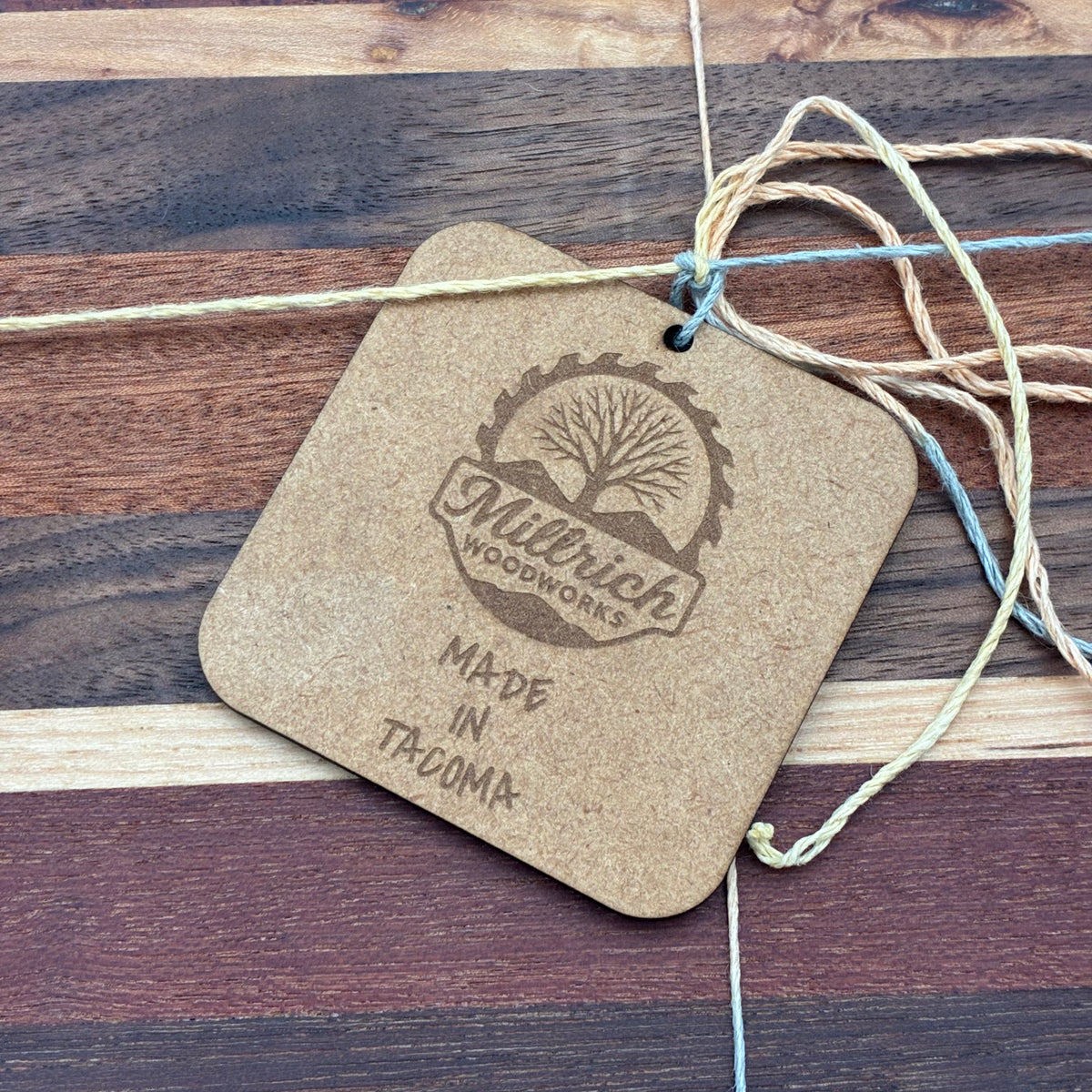 Striped Mahogany, Walnut, Hickory and Sapele Face Grain Board