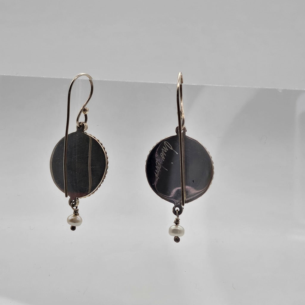 Sepia Tin Photo Earrings