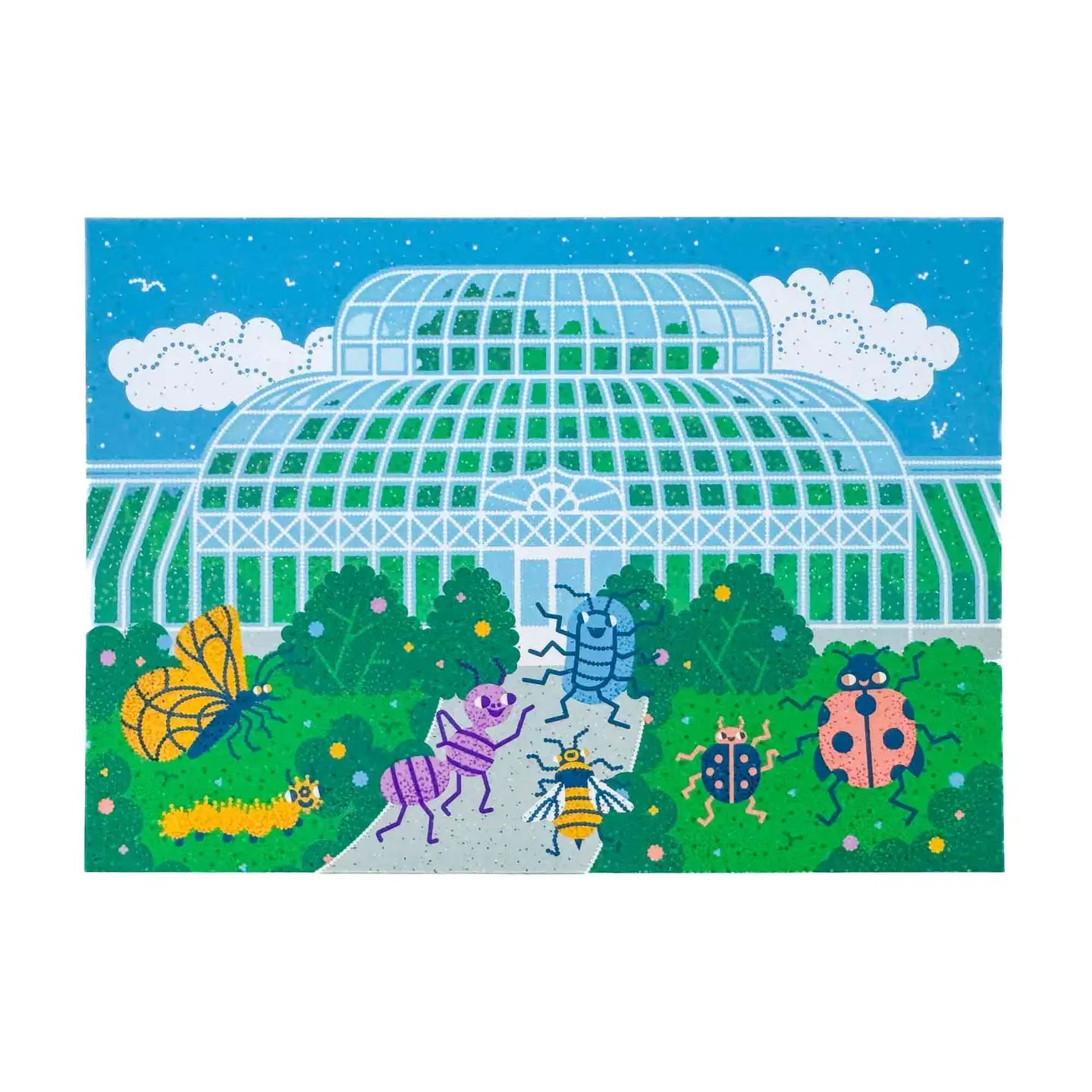 Bugs Visit the Conservatory Greenhouse Postcard