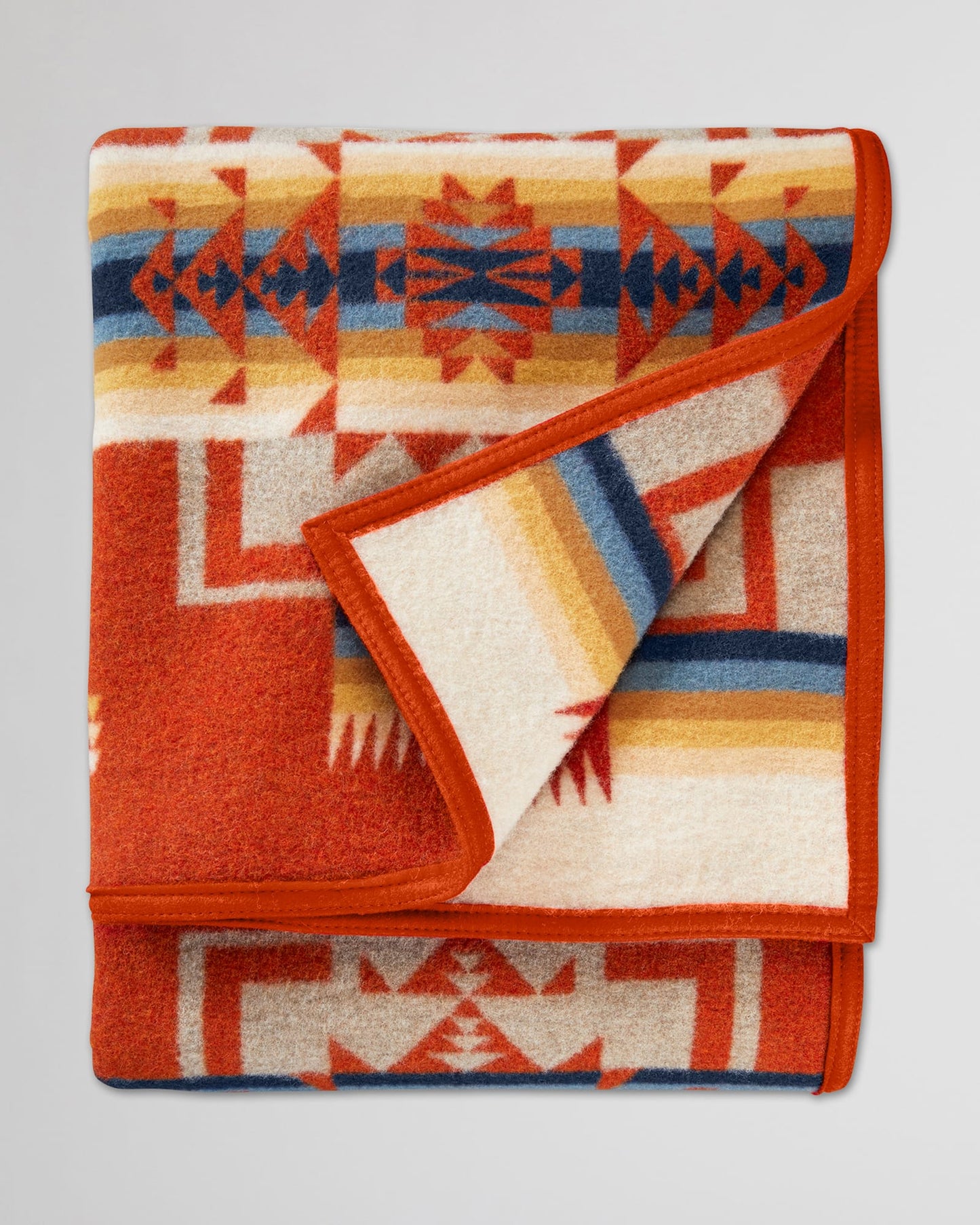 Chief Joseph Jacquard Robe Blanket; Chili