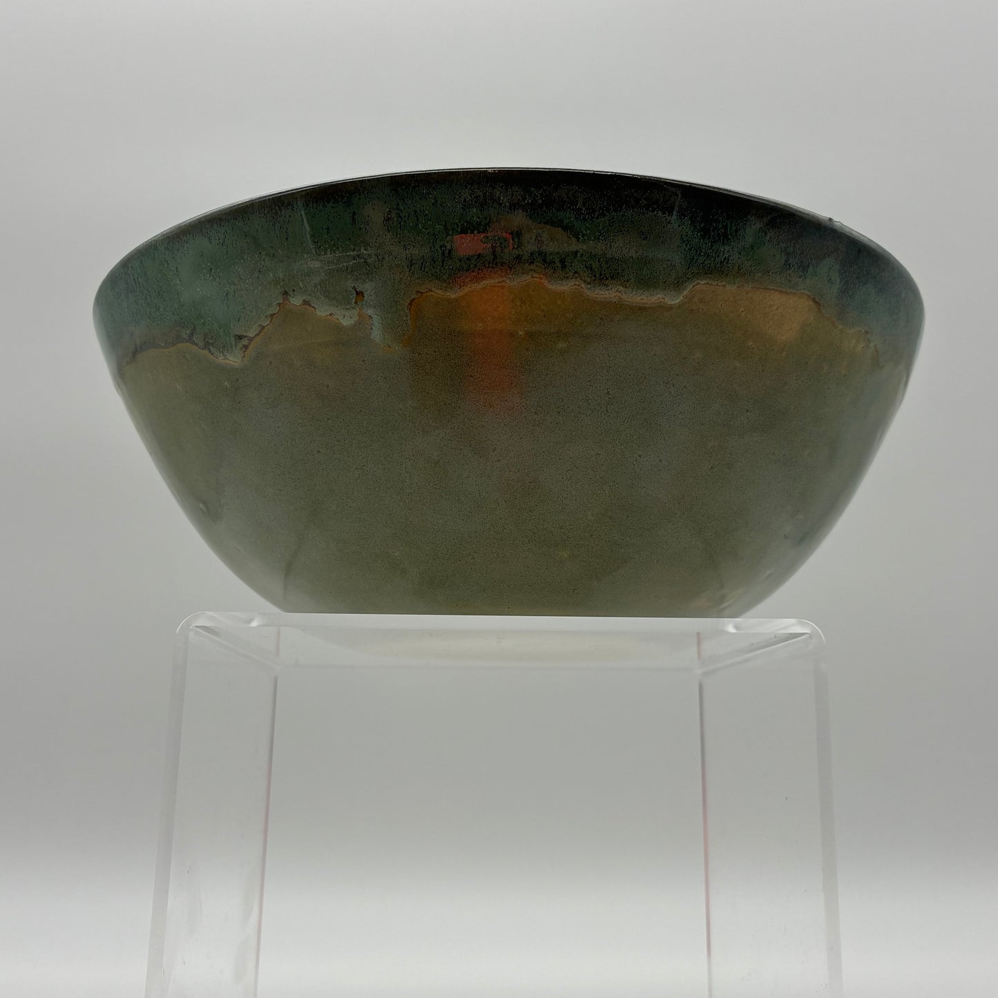 Light Multi-Green Colored Bowl