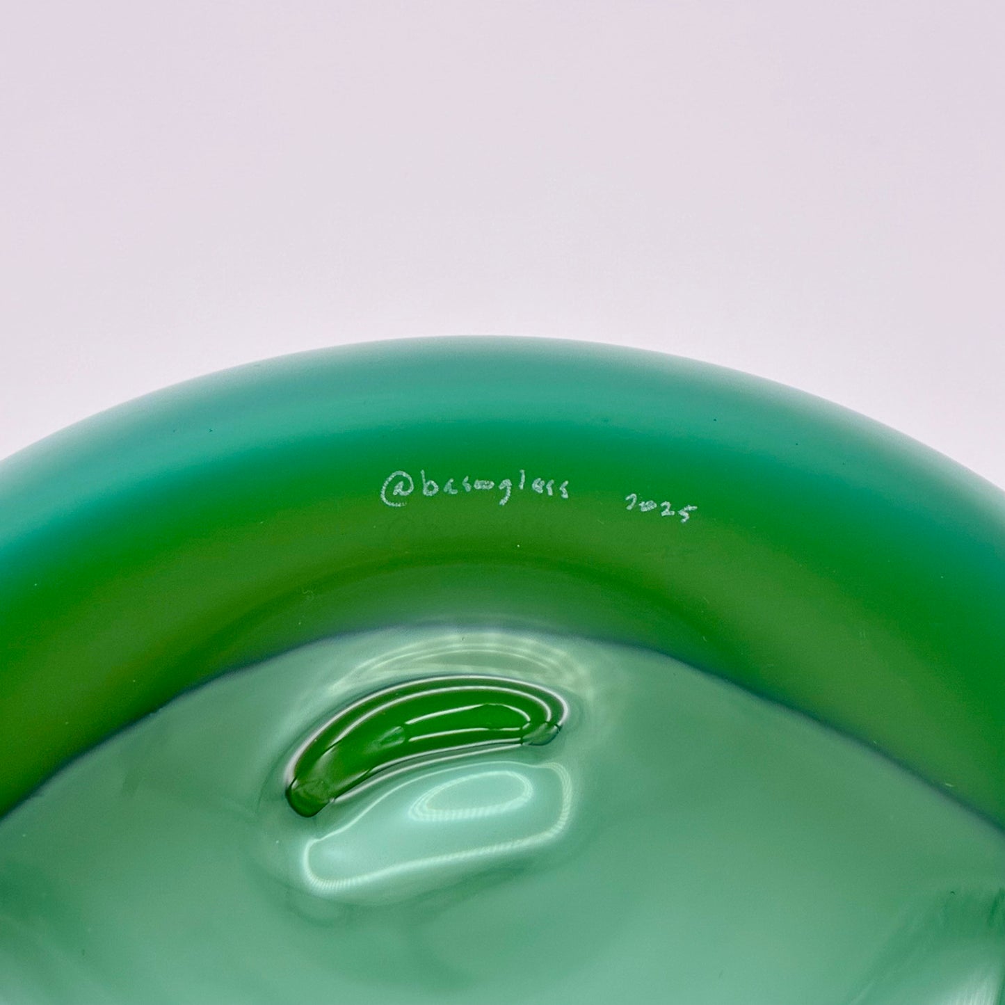 Baso Glass Bowl (medium) - Forrest Green