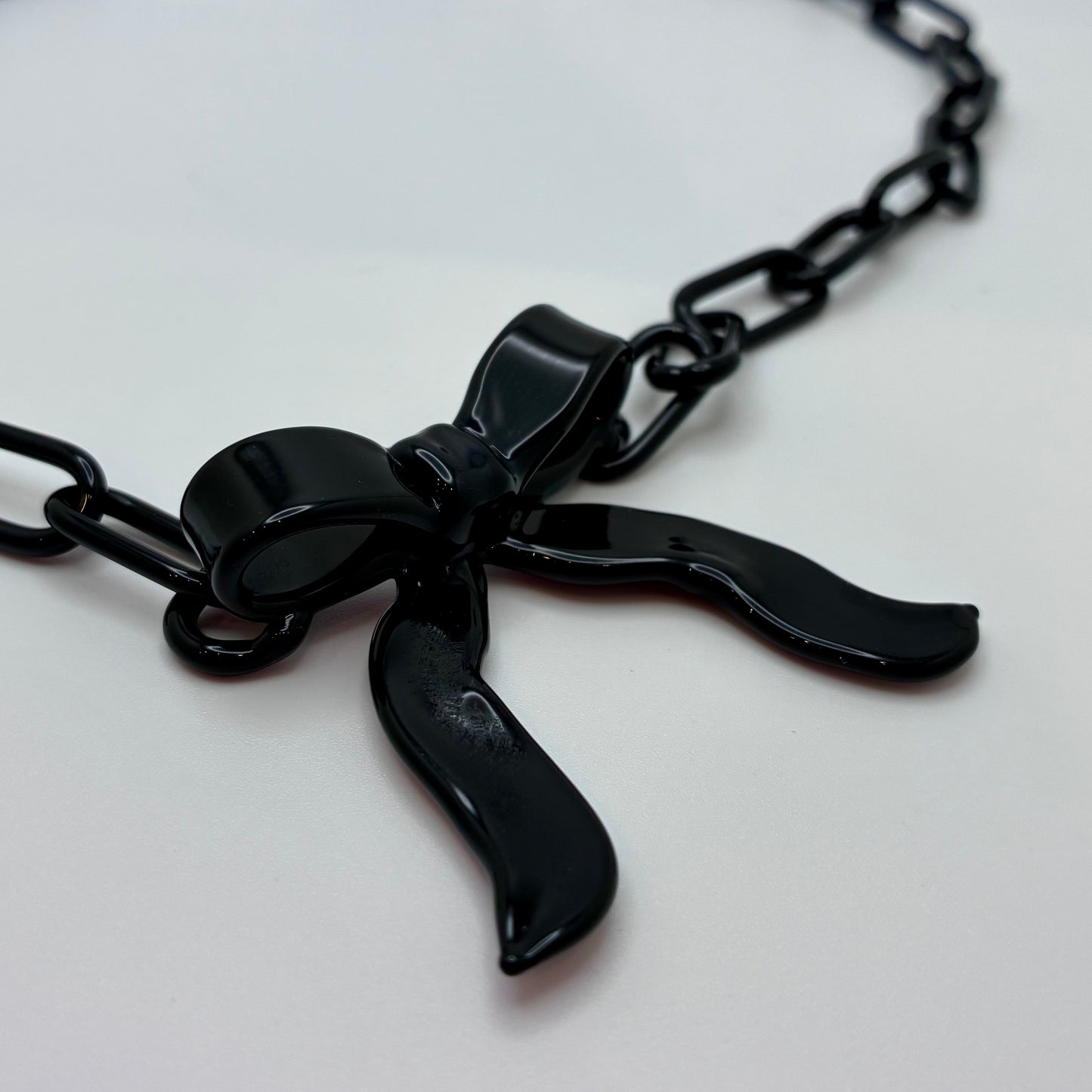 Bow Necklace - Black