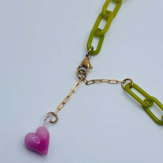 Baby Chain Necklace - Olive