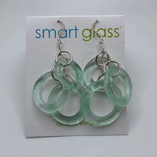 Recycled Glass Chandelier Earrings