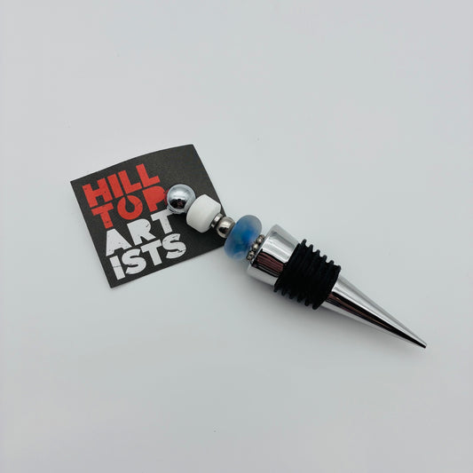 57 - White & Clear Wine Stopper