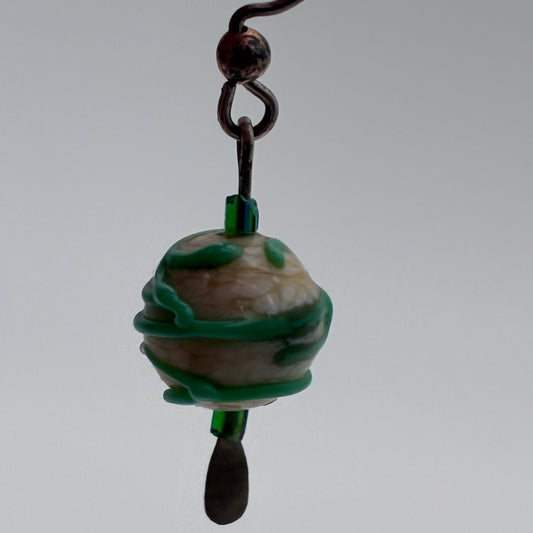 105 - Green Wrap Earrings