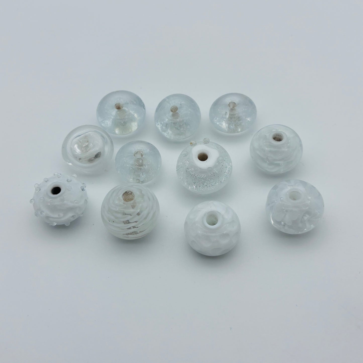 69 - White & Clear Beads