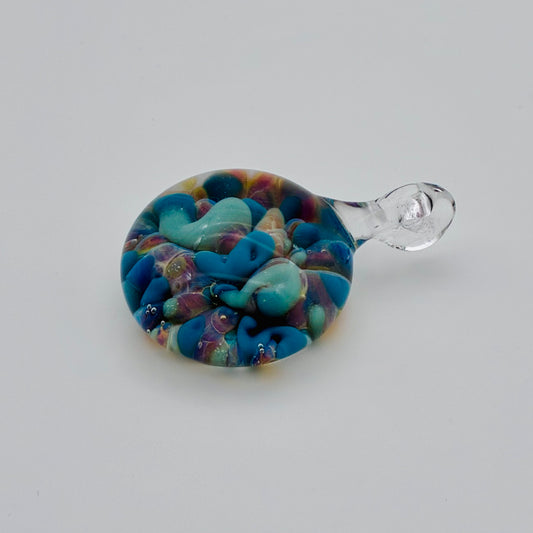 118 - Blue Implosion Pendant