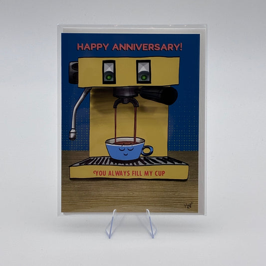 Coffee Lover's "Happy Anniversary!" Card