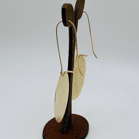 Cross Paths Brass Earrings