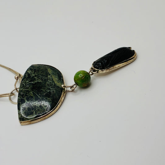 Black Beetle Necklace