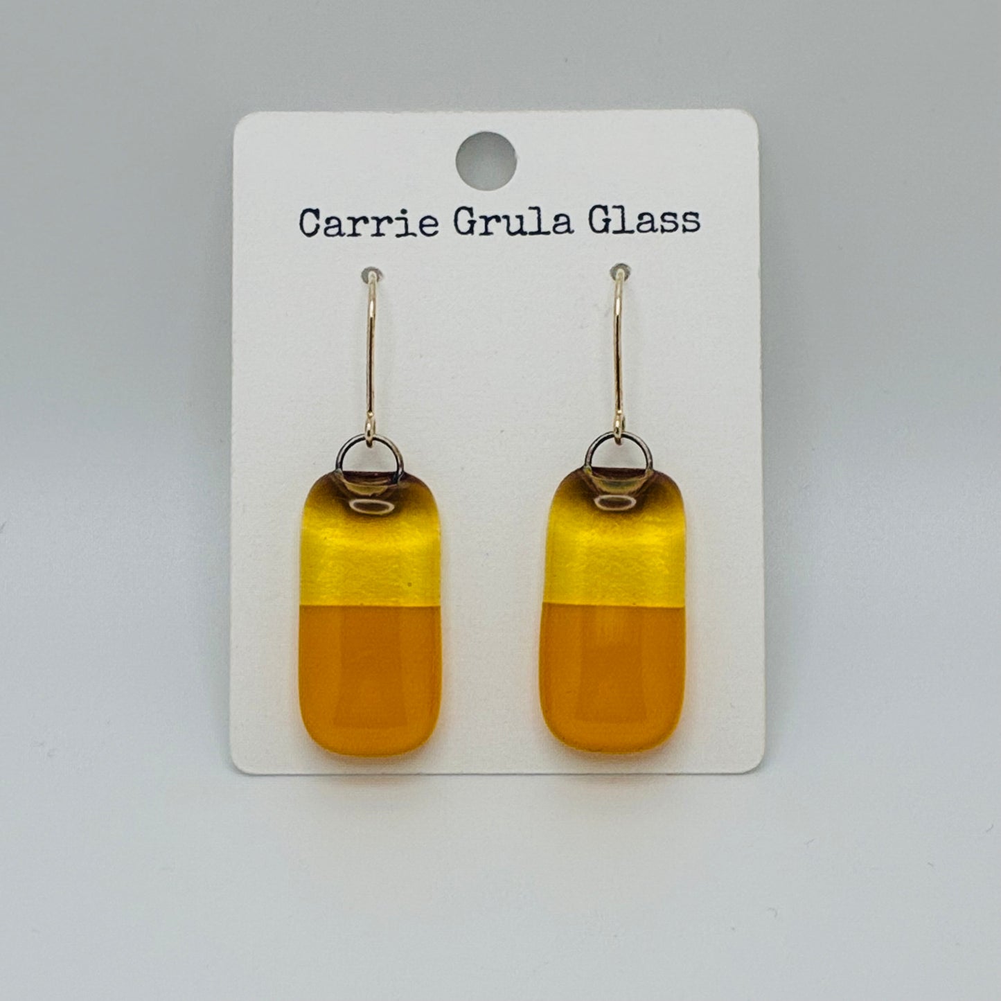 Two Tone Earrings Yellow/Yellow
