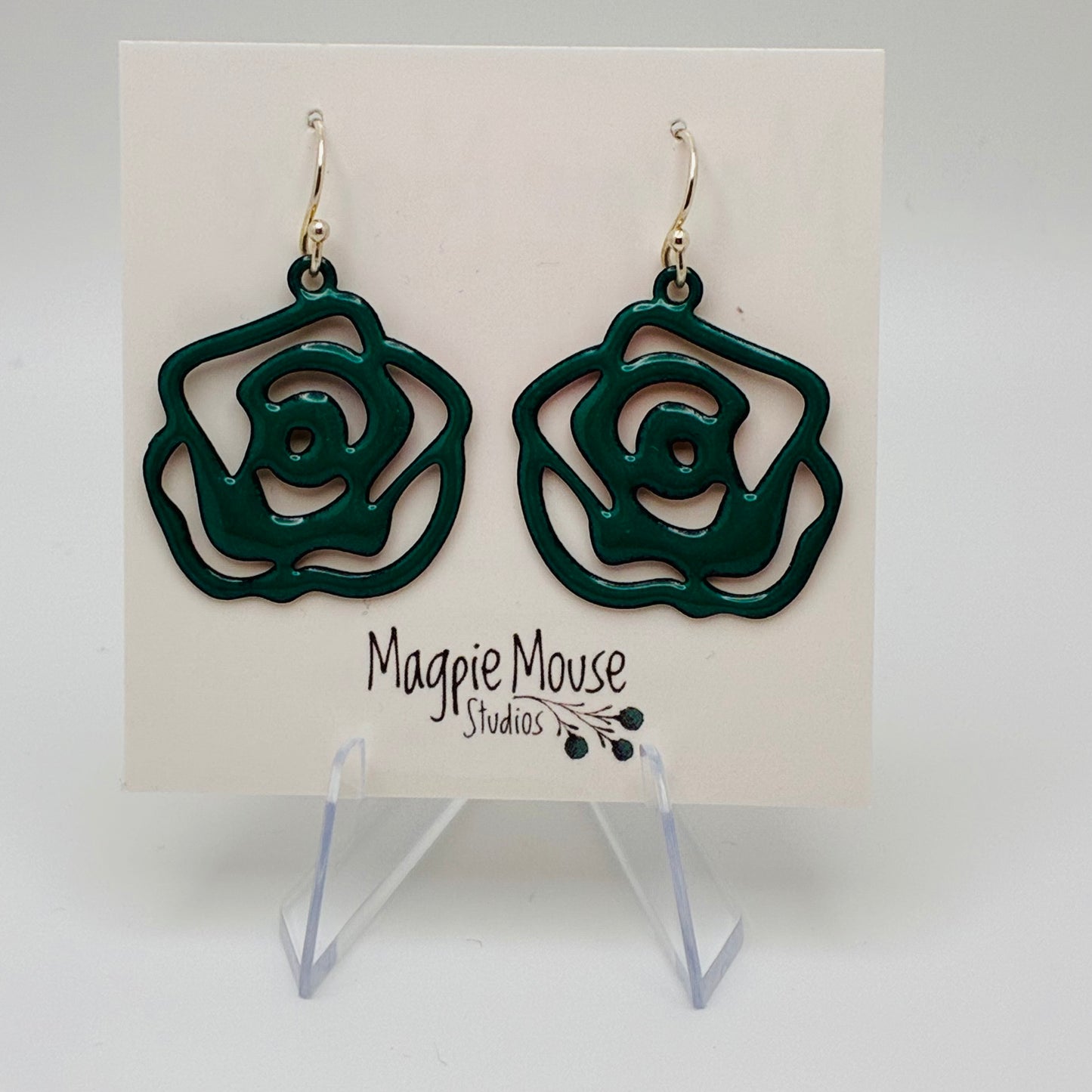 Enamel Flower Earrings