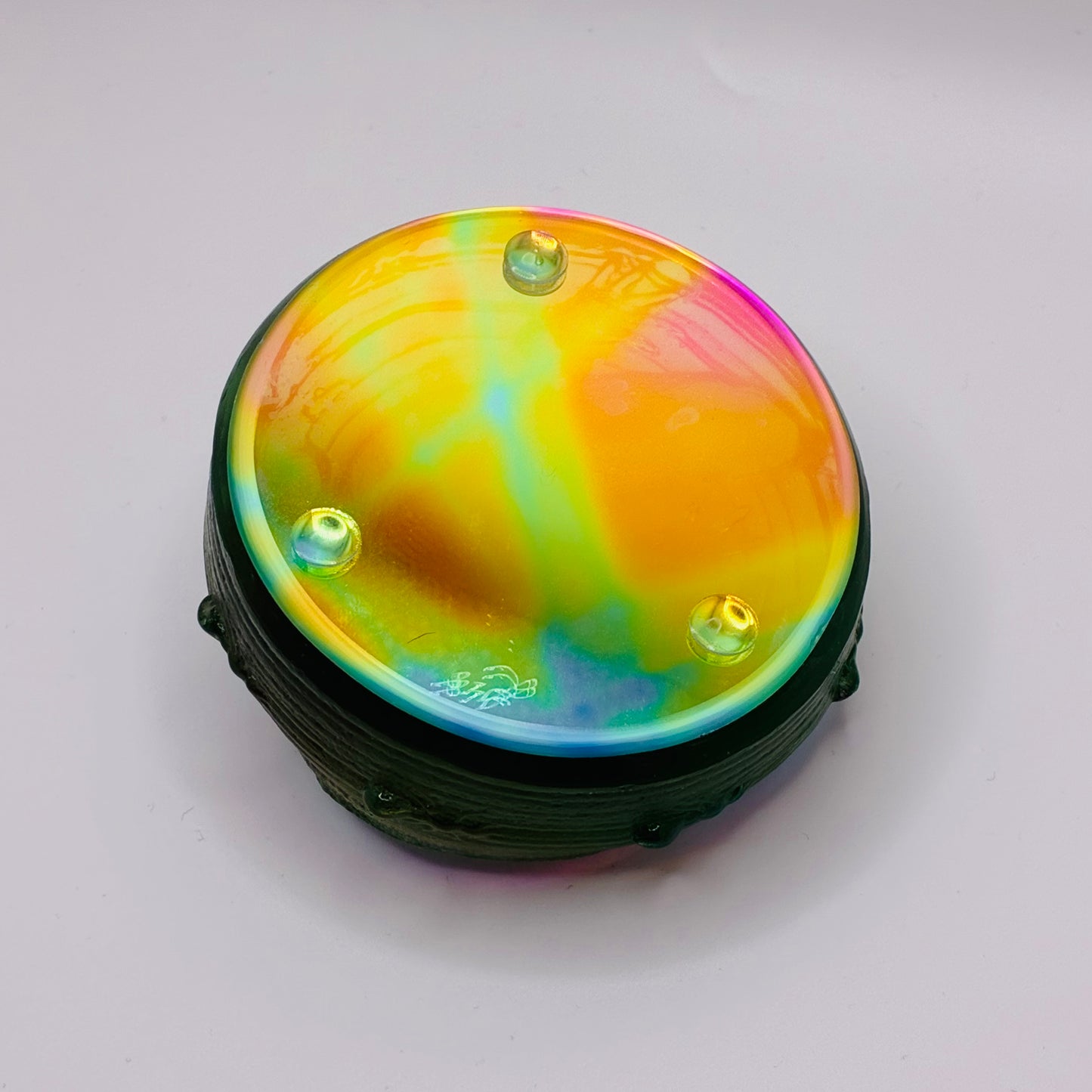 Green Glass Lizard Paperweight