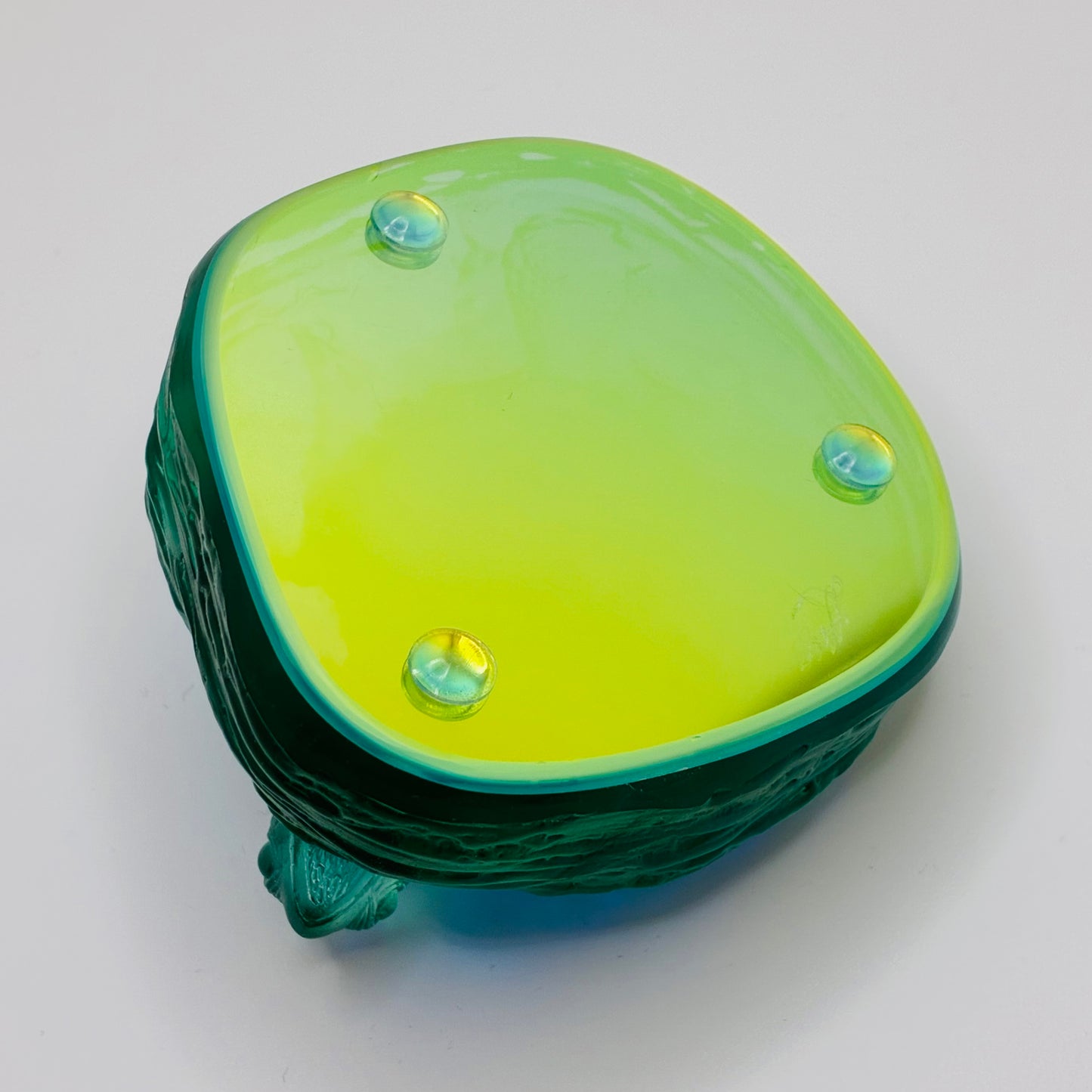 Green Glass Turtle Paperweight