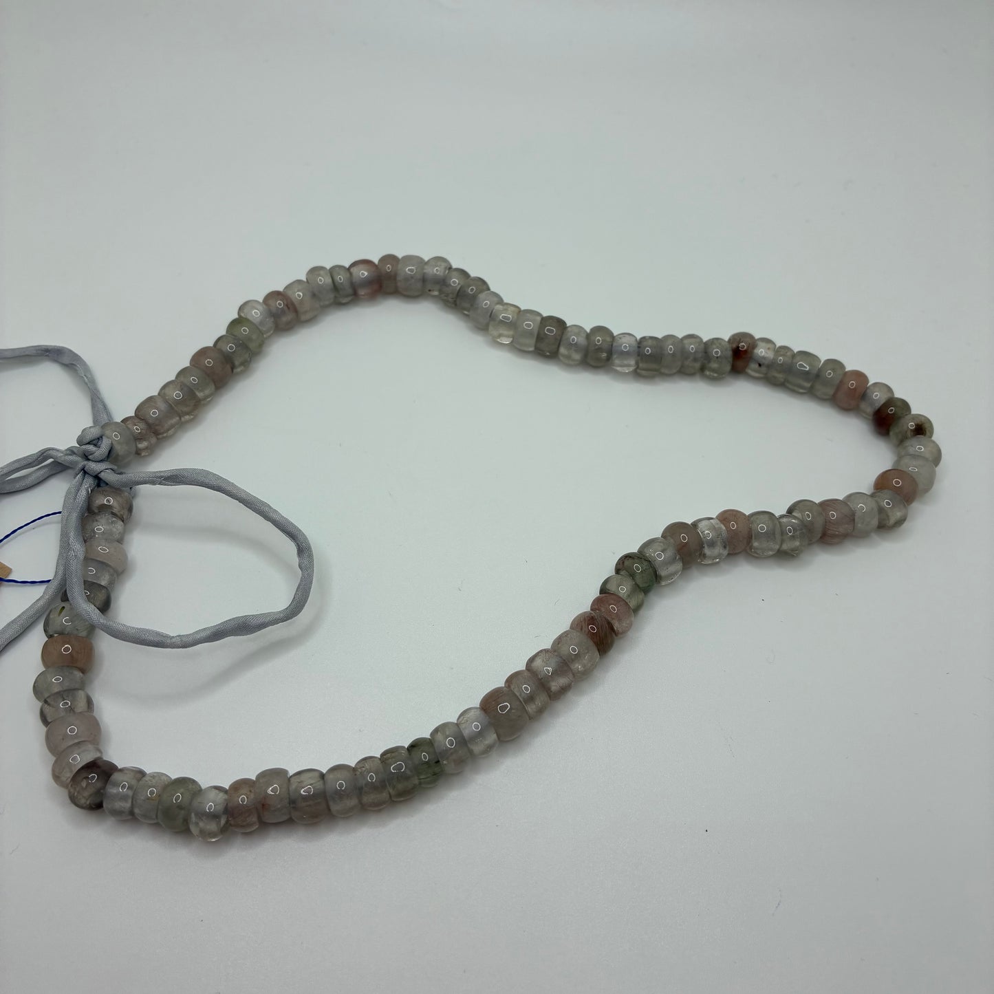 Cool Quartz on Silk Necklace