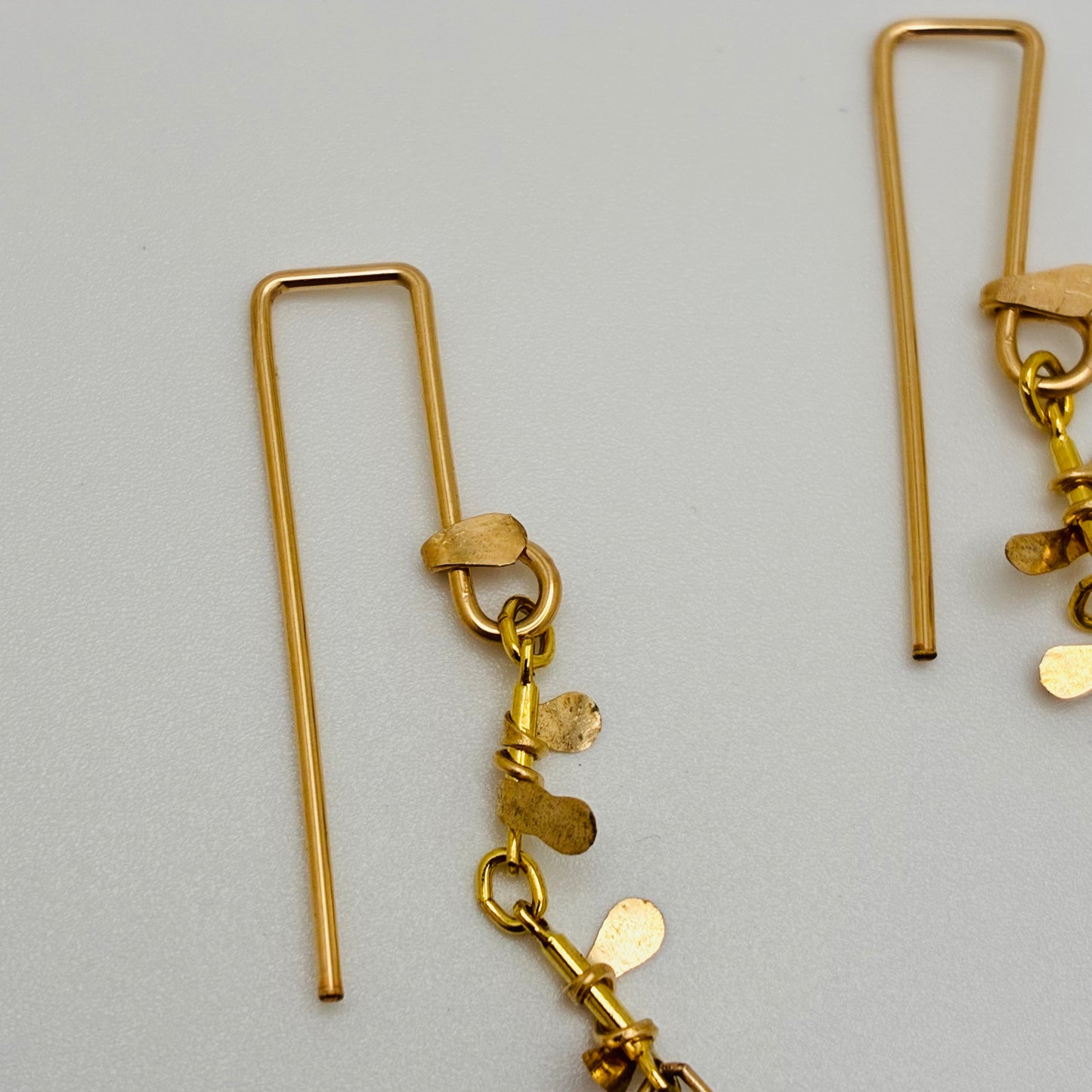 "Sweet Pea London Blue Topaz" - Gold Earrings