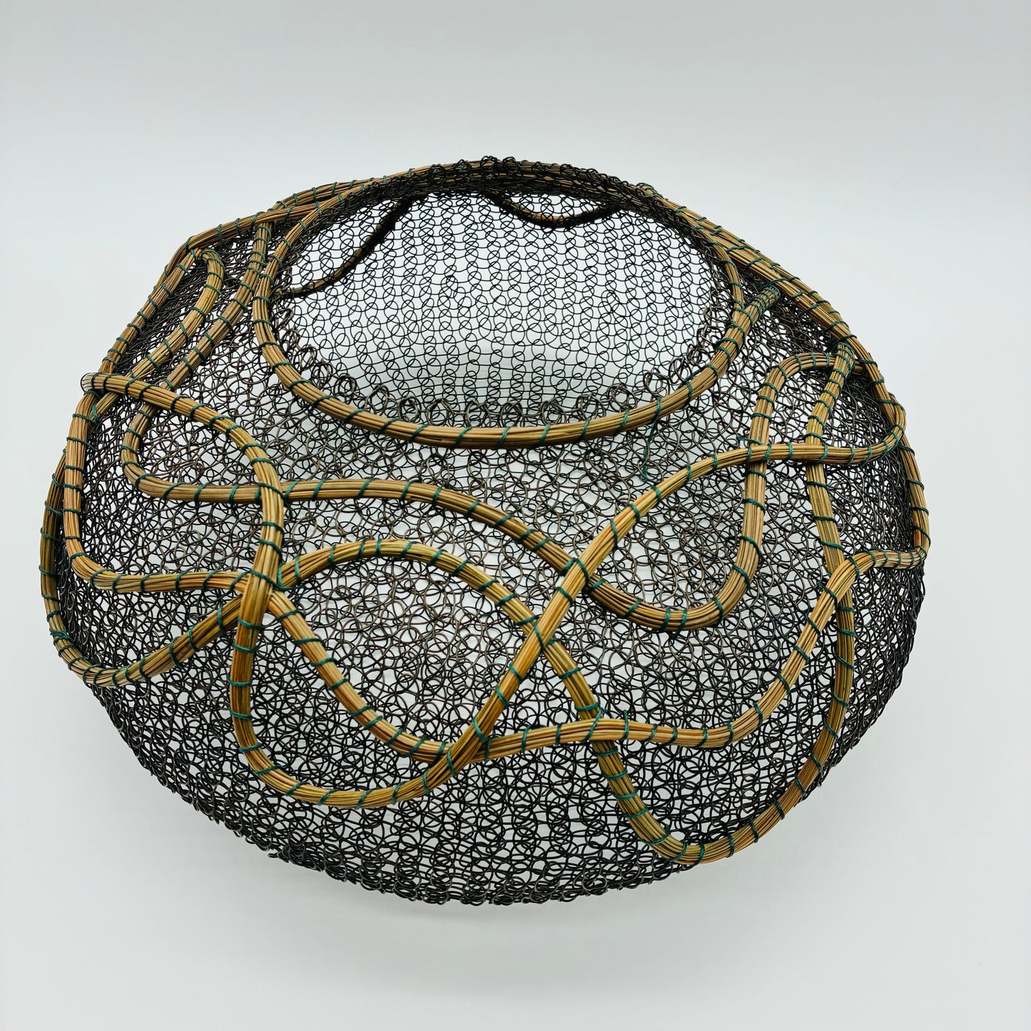 "Dark Sky Trails" Pine and Wire Basket