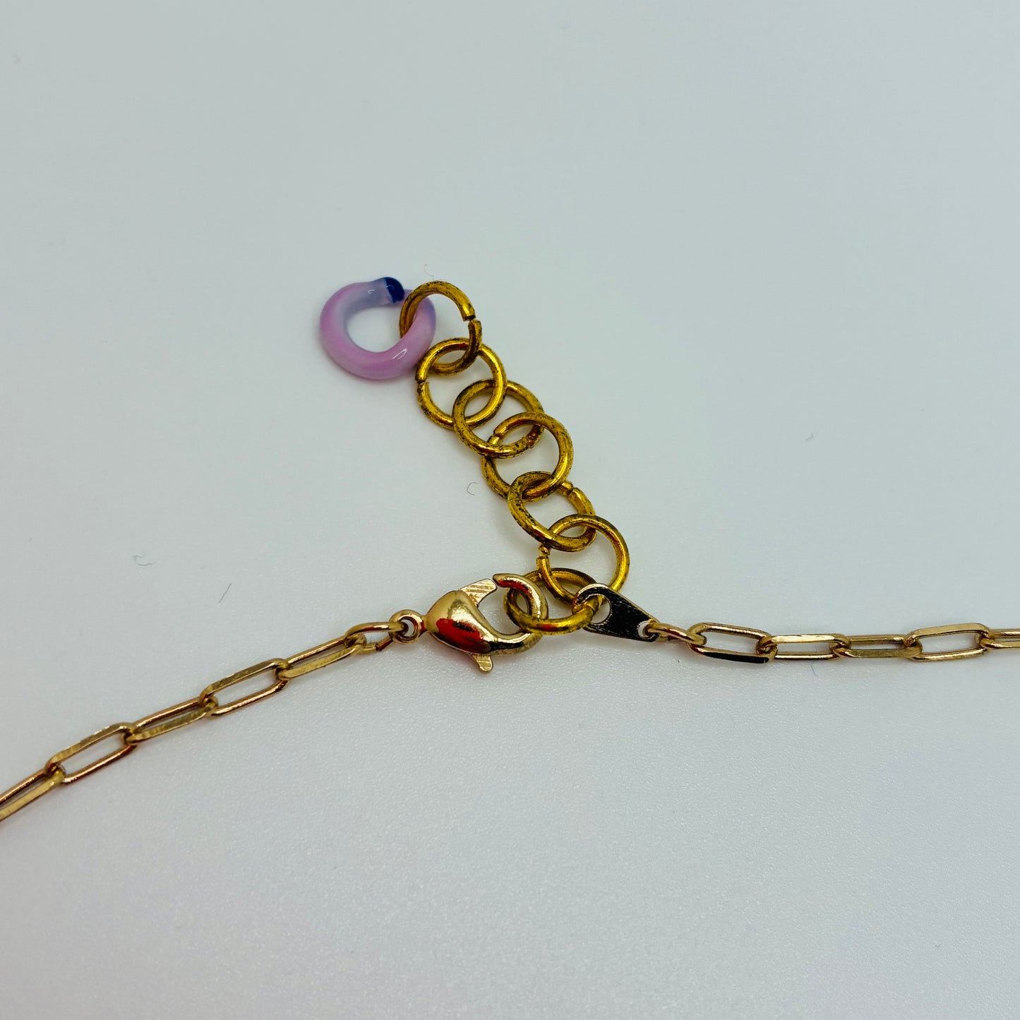 Small Borosilicate Glass Split Link Necklace