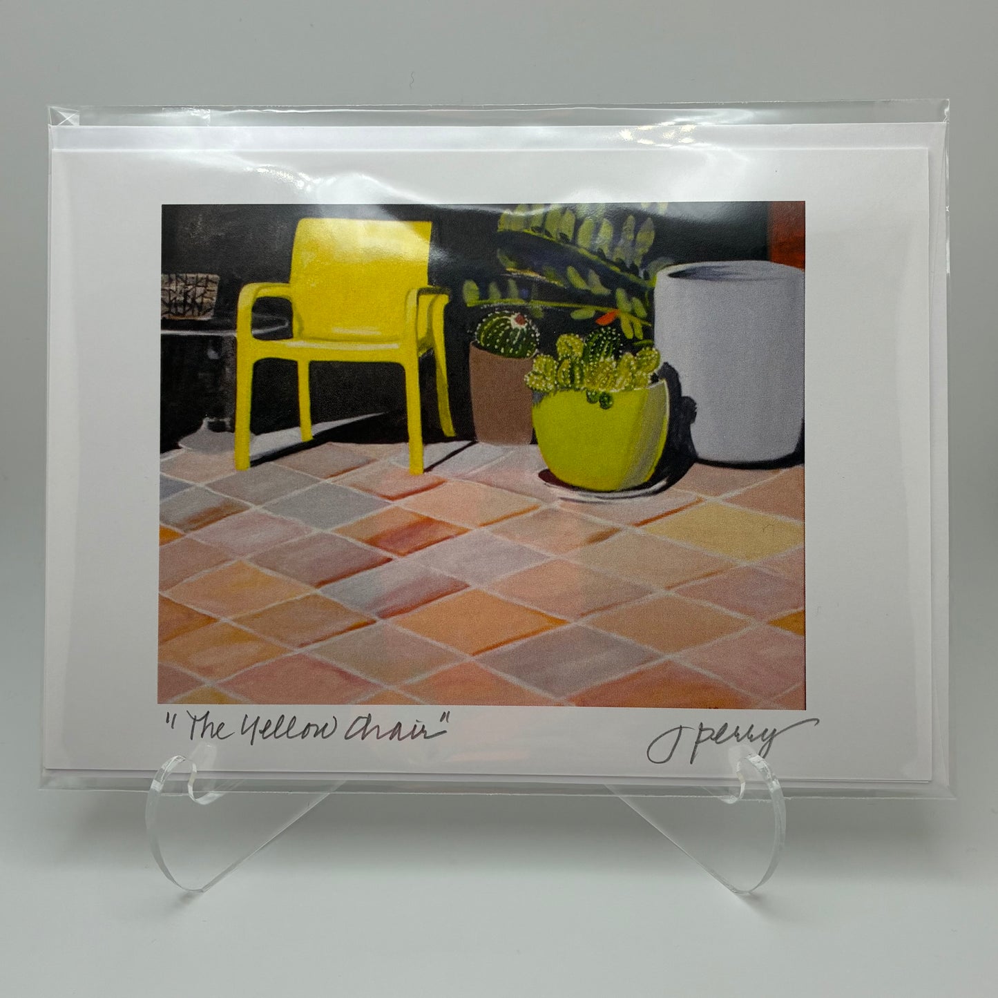 "The Yellow Chair" Greeting Card by Judith Perry