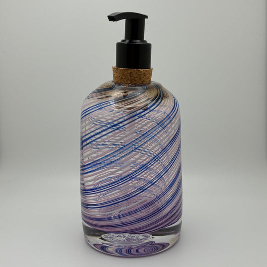 Cane Spiral Glass Soap Dispenser