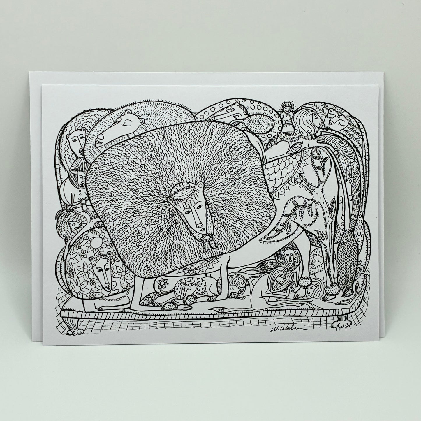 Lion on a Couch Card