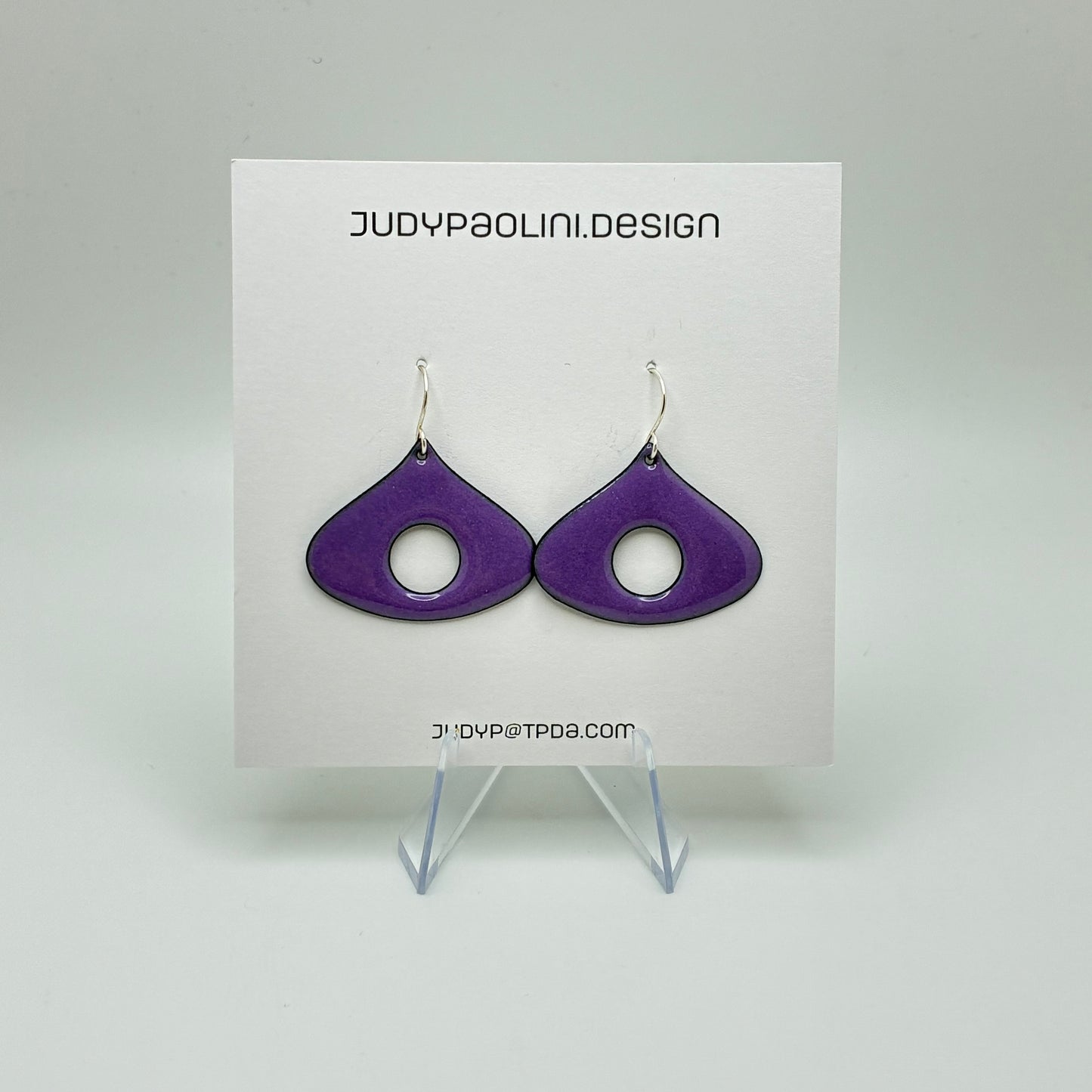 Squished Drop Enamel Earrings