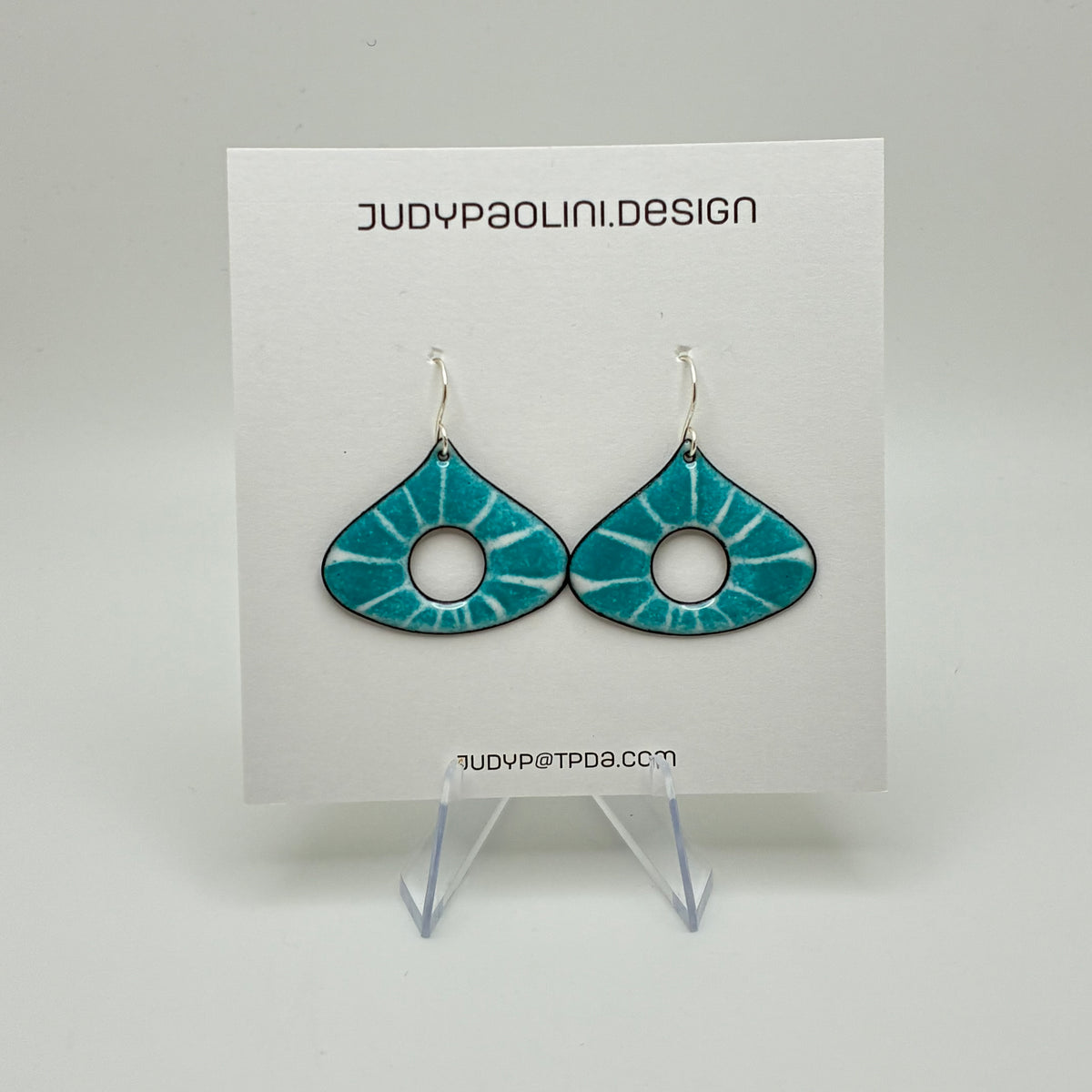 Squished Drop Enamel Earrings
