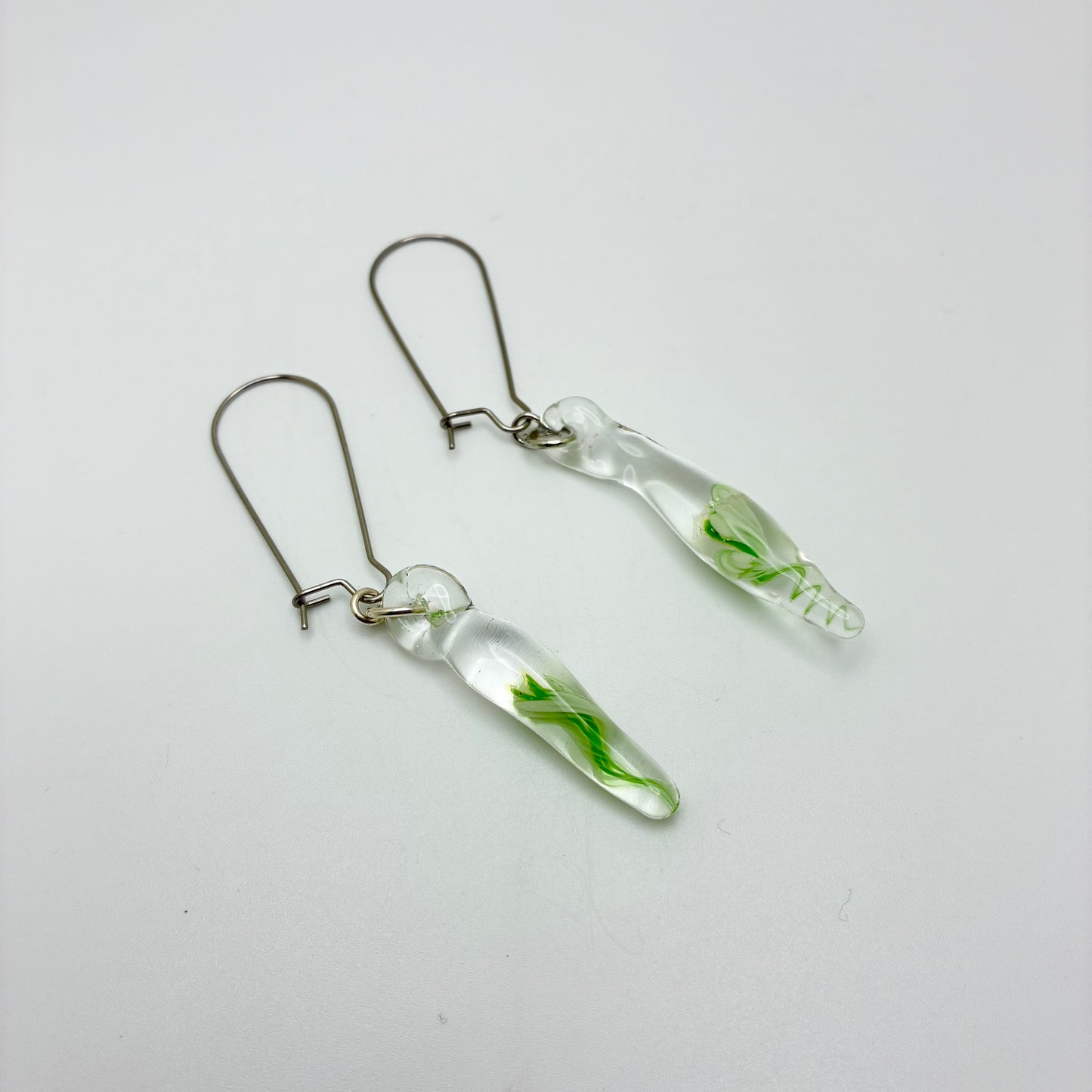 224 - Green Implosion Earrings