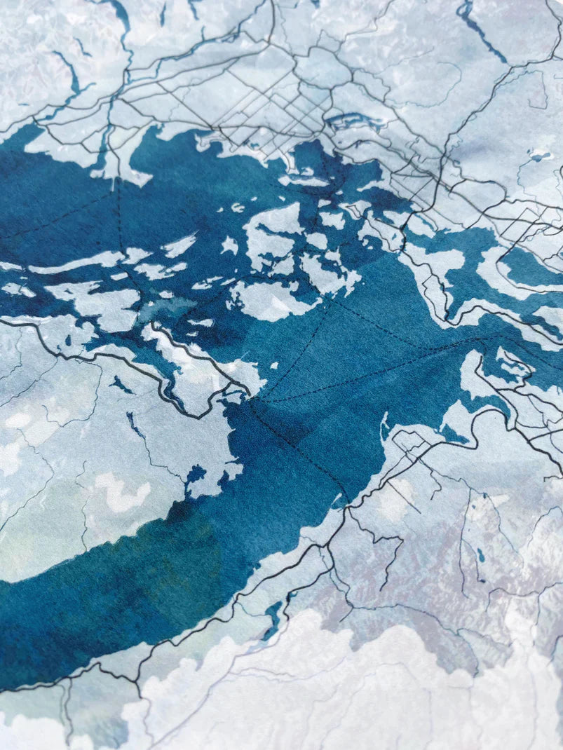 Salish Sea Map Print 11x14