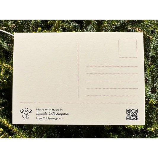 Puget Sound Boombox Octopus Crab and Fish Postcard