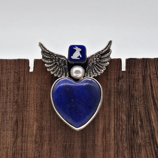 Richard Marquis Rabit, Lapis and Pearl PIn