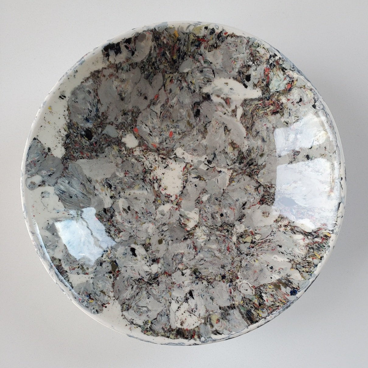 Nerikomi Large Low Bowl No. 8