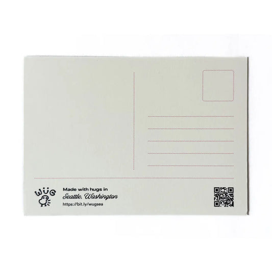 Rainy Day Beer Girl with Umbrella Postcard