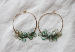 Cherry Blossom Hoops, Gold-Filled, Small