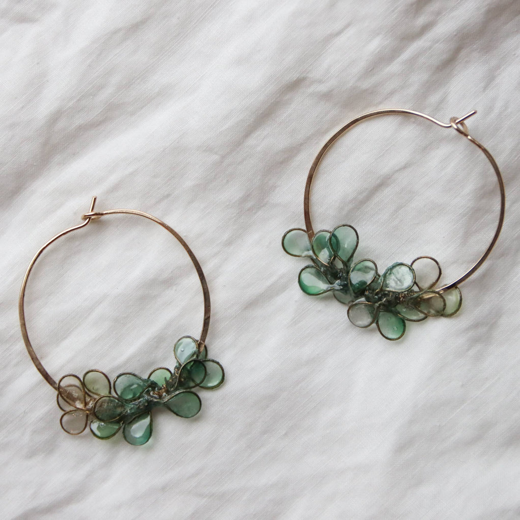 Cherry Blossom Hoops, Gold-Filled, Small