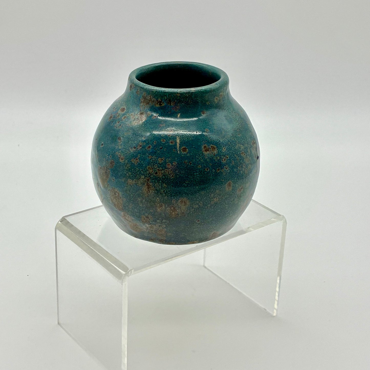 Small Blue Speckled Vase