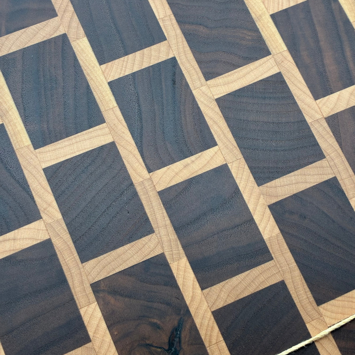 Brick Joint Walnut and Maple End Grain Board