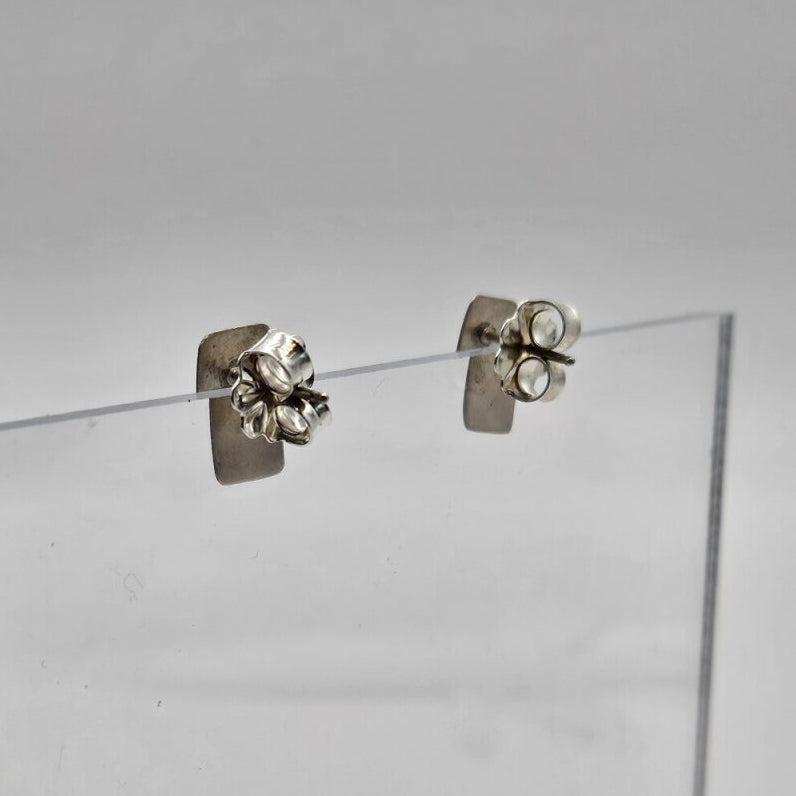 Small Rectangle Earrings - Sterling Silver