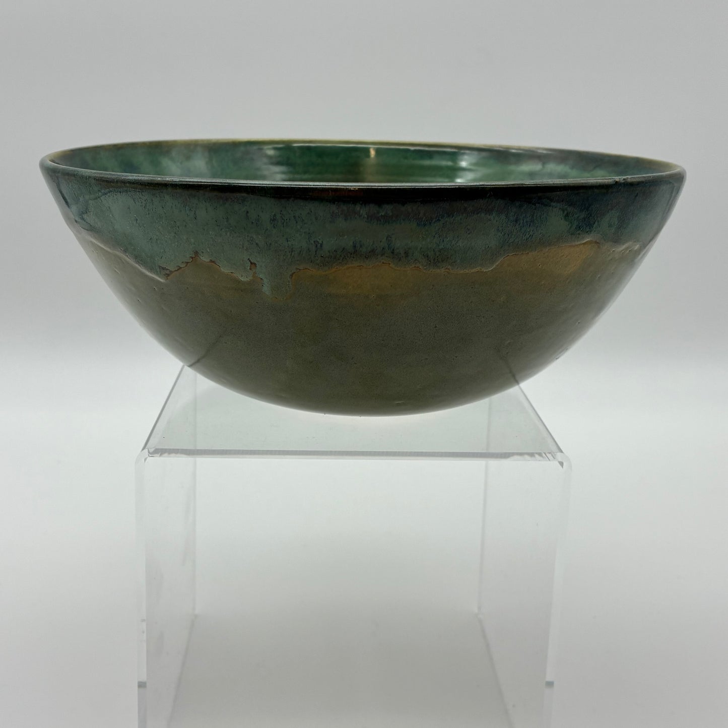 Light Multi-Green Colored Bowl