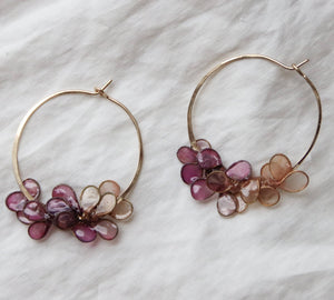 Cherry Blossom Hoops, Gold-Filled, Small