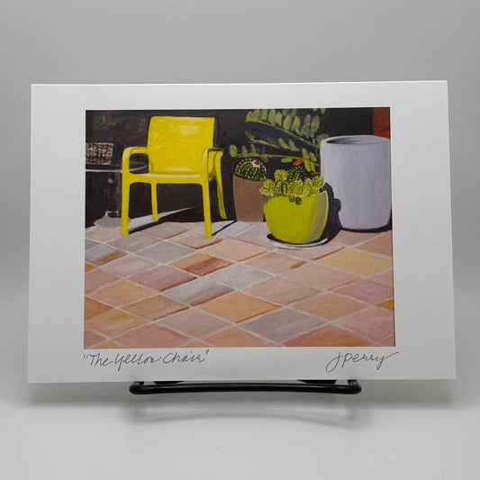 "The Yellow Chair" Greeting Card by Judith Perry
