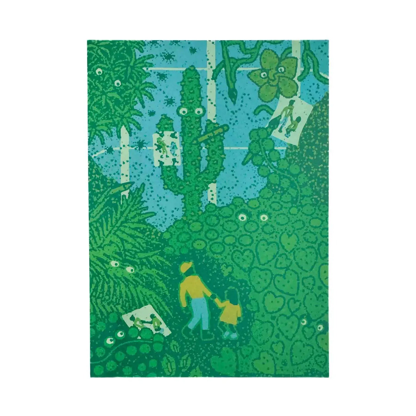 Botanical Sketching Greenhouse Postcard