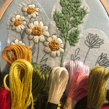 Peel, Stick and Stitch Embroidery Patterns - Wildflowers