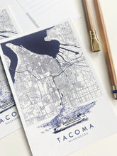 Tacoma Wa "Blueprints" Postcard